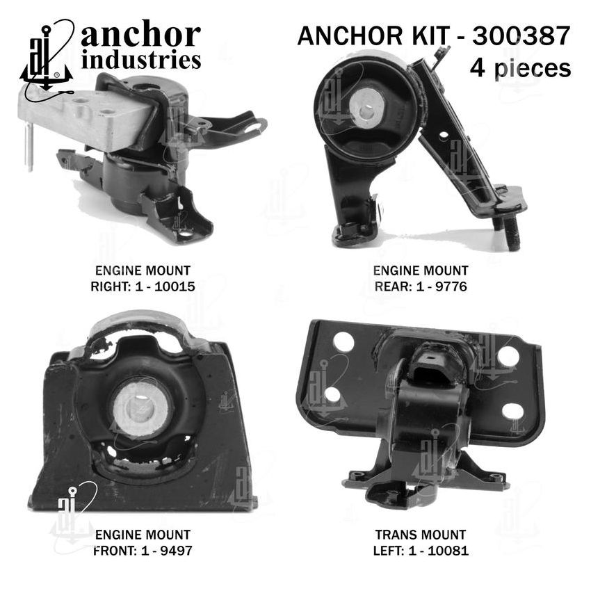 ANCHOR MOUNTS 300387 ENGINE MNT KIT