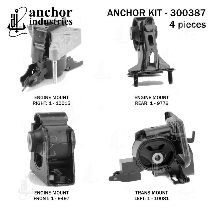 ANCHOR MOUNTS 300387 ENGINE MNT KIT