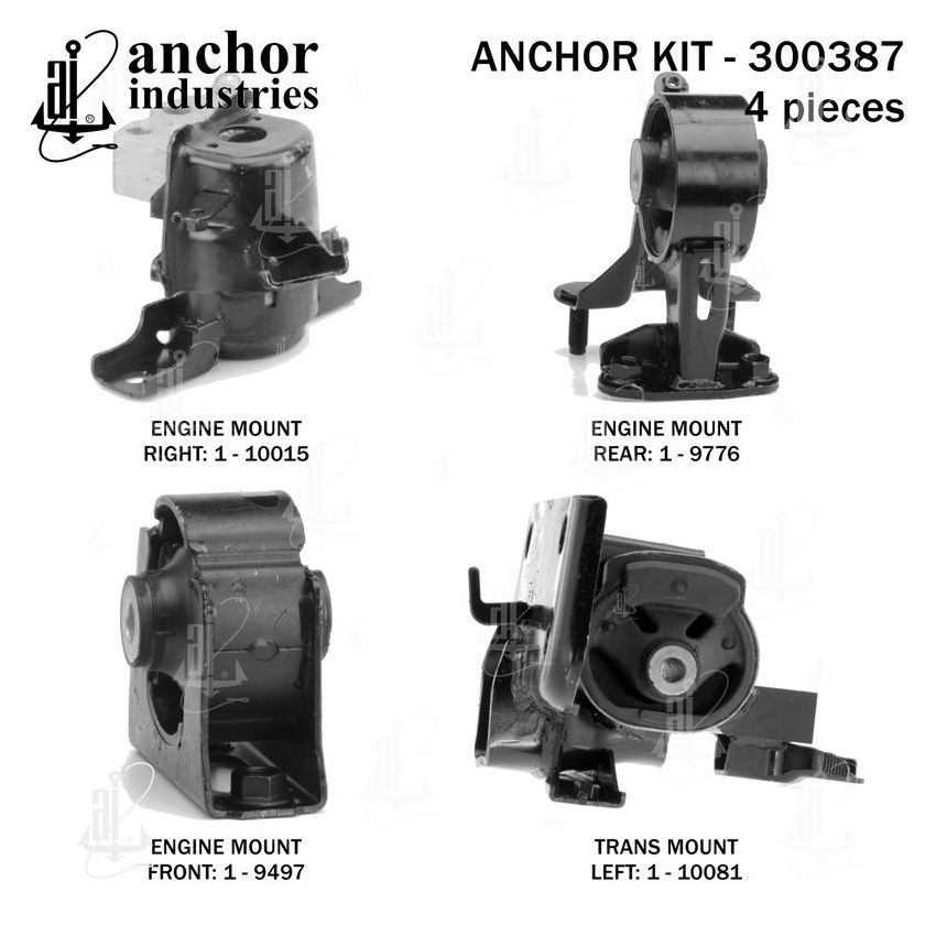 ANCHOR MOUNTS 300387 ENGINE MNT KIT
