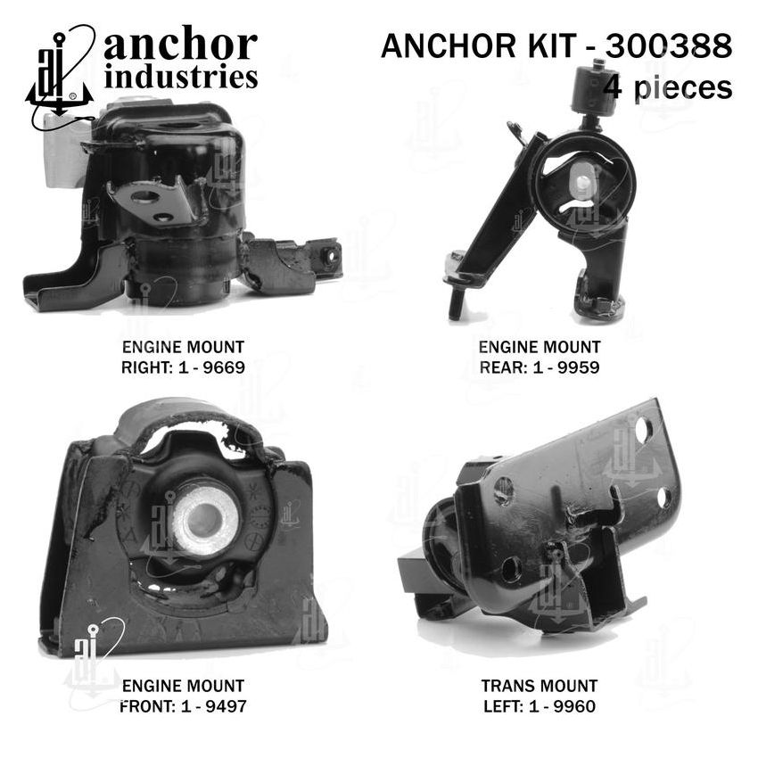 ANCHOR MOUNTS 300388 ENGINE MNT KIT