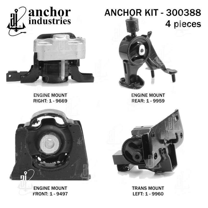 ANCHOR MOUNTS 300388 ENGINE MNT KIT