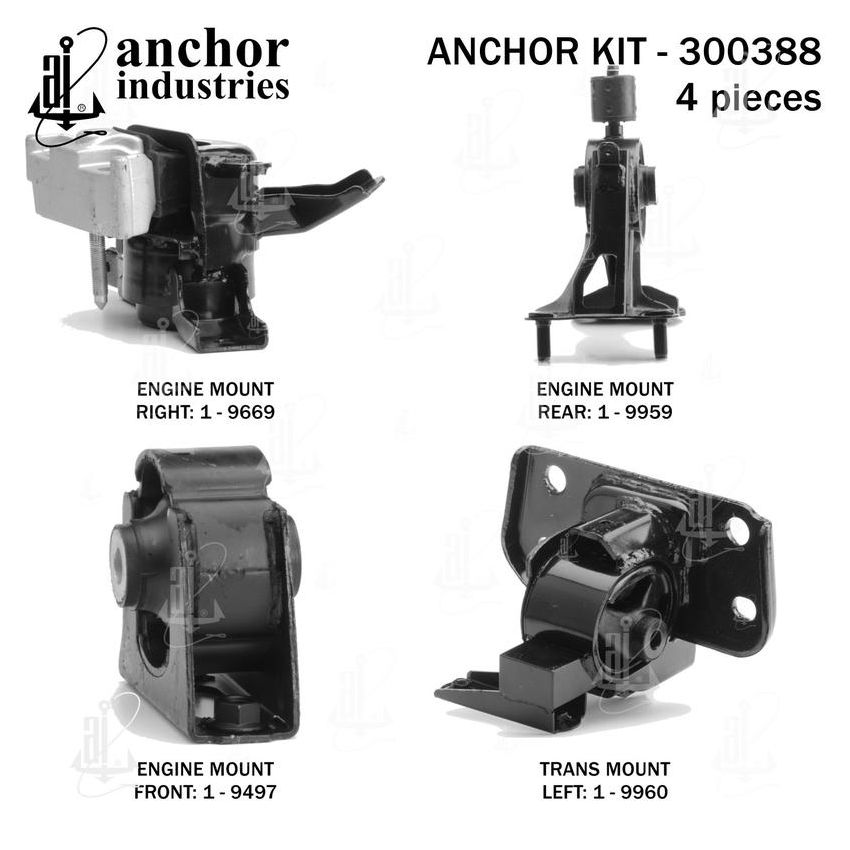 ANCHOR MOUNTS 300388 ENGINE MNT KIT