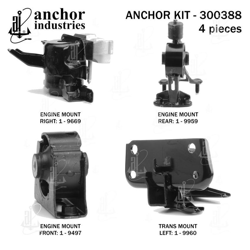 ANCHOR MOUNTS 300388 ENGINE MNT KIT