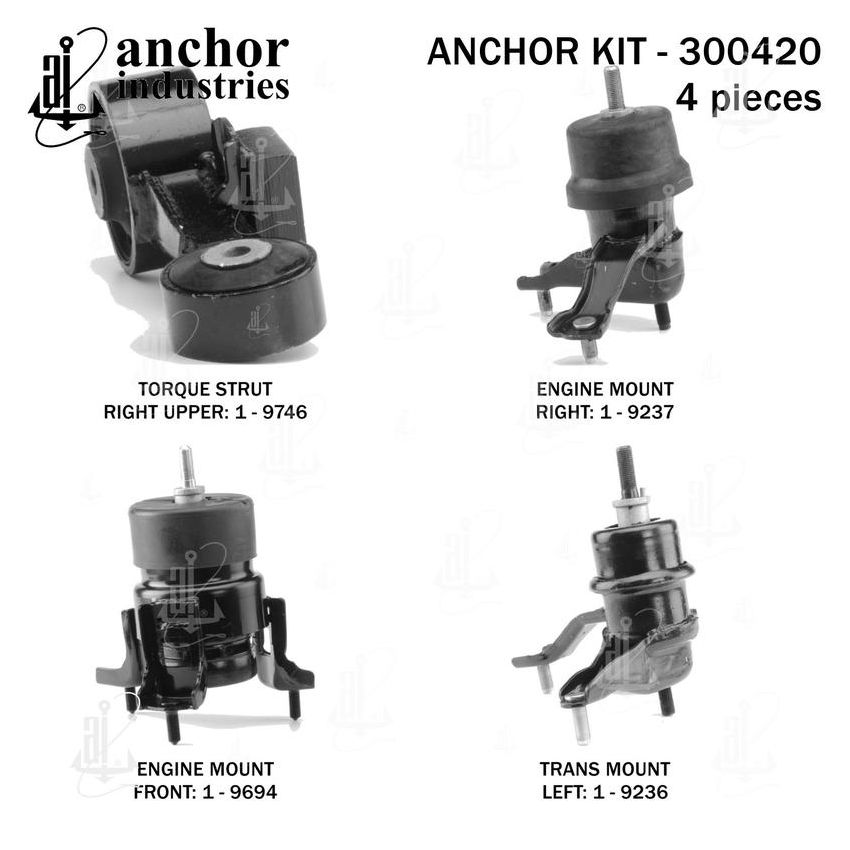 ANCHOR MOUNTS 300420 ENGINE MNT KIT