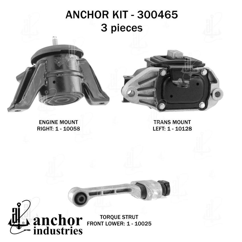 ANCHOR MOUNTS 300465 ENGINE MNT KIT