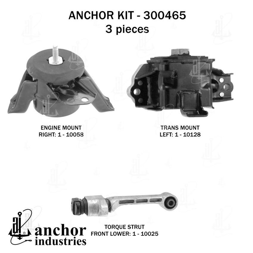 ANCHOR MOUNTS 300465 ENGINE MNT KIT