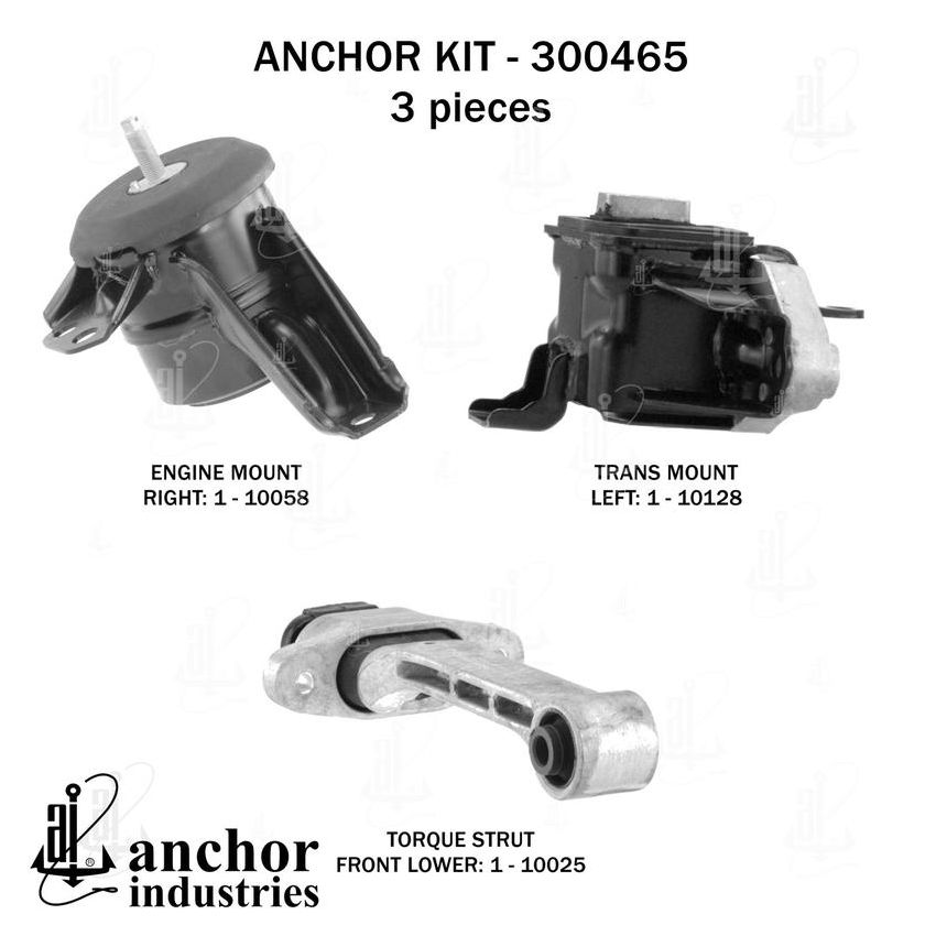 ANCHOR MOUNTS 300465 ENGINE MNT KIT