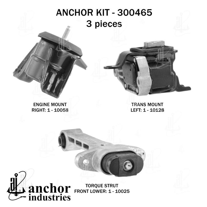 ANCHOR MOUNTS 300465 ENGINE MNT KIT