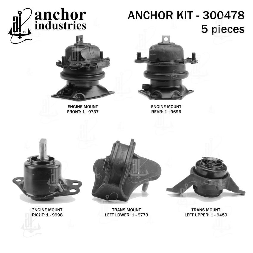 ANCHOR MOUNTS 300478 ENGINE MNT KIT