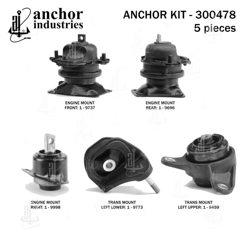 ANCHOR MOUNTS 300478 ENGINE MNT KIT