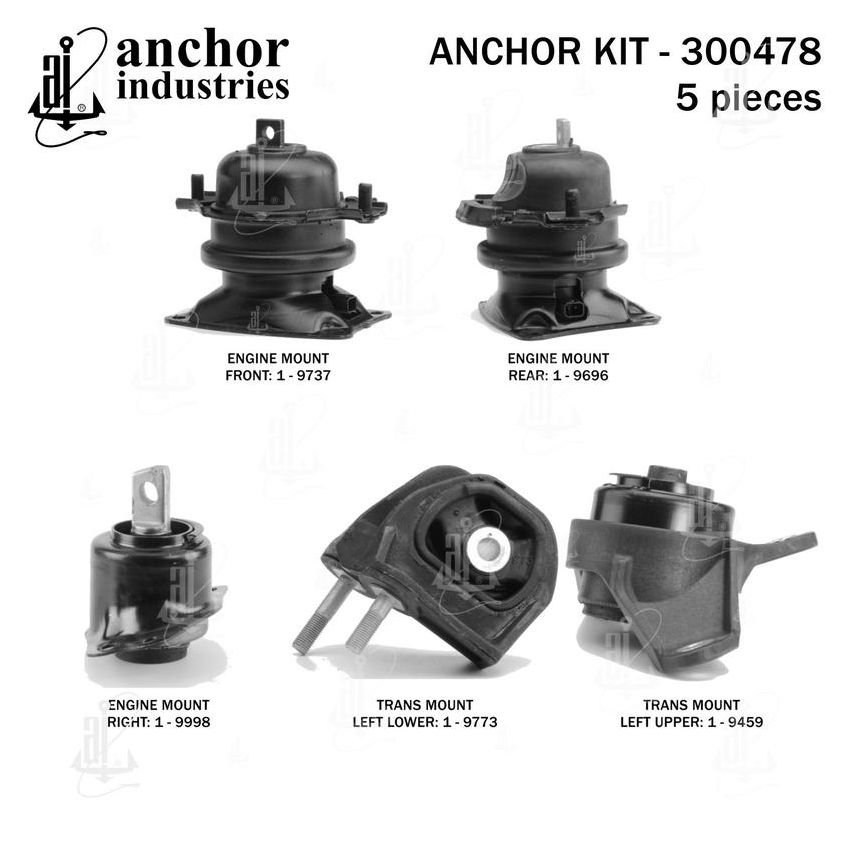 ANCHOR MOUNTS 300478 ENGINE MNT KIT