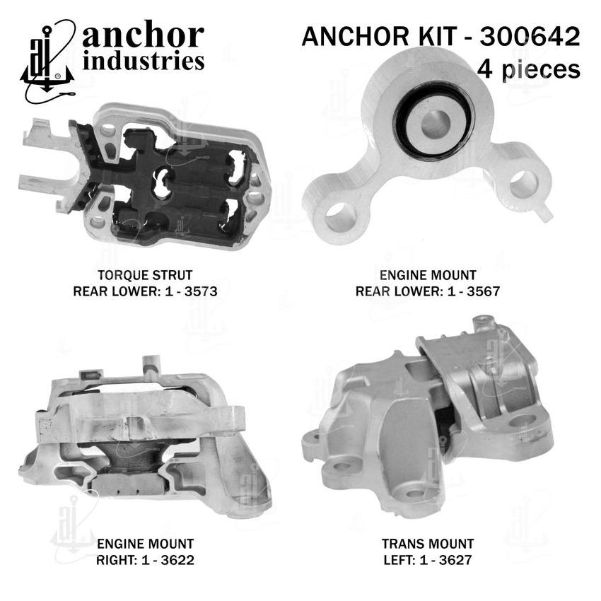 ANCHOR MOUNTS 300642 ENGINE MNT KIT