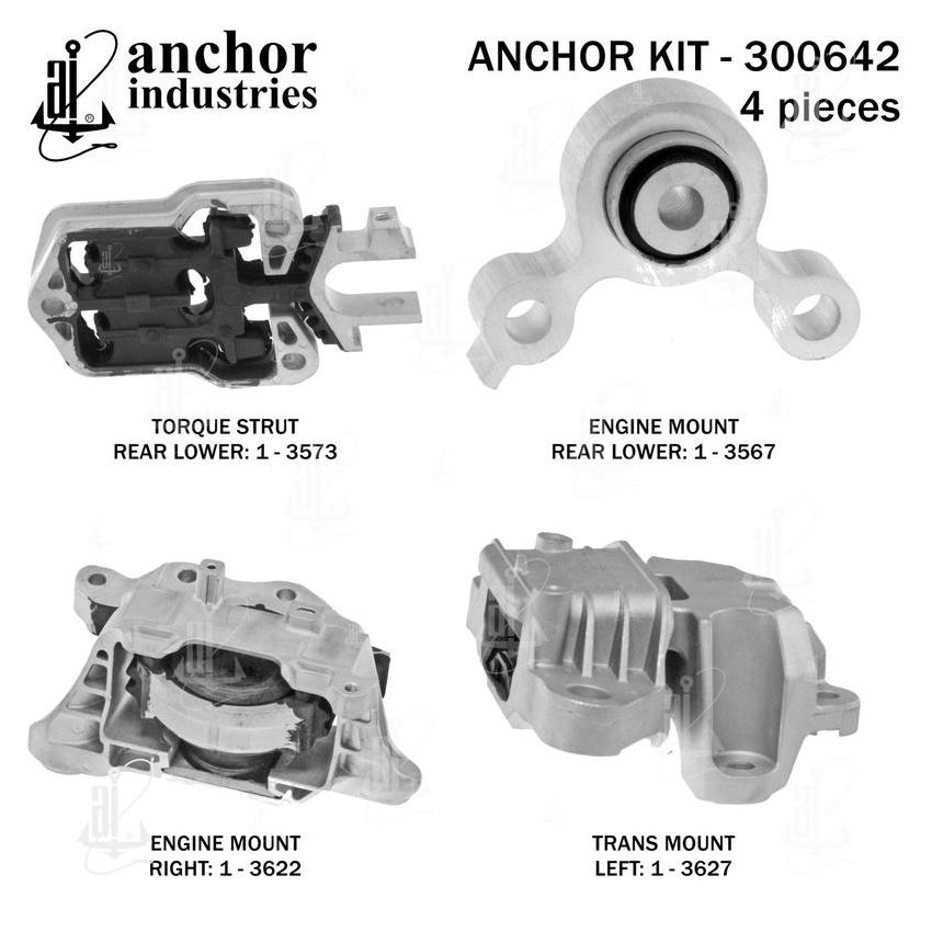 ANCHOR MOUNTS 300642 ENGINE MNT KIT