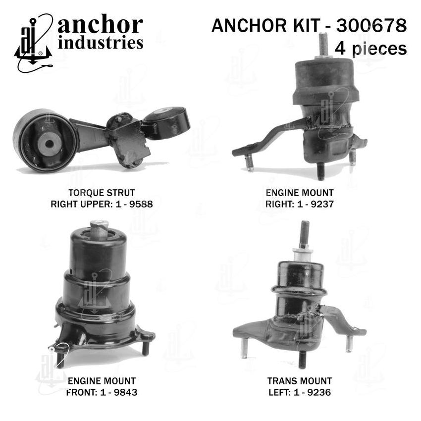 ANCHOR MOUNTS 300678 ENGINE MNT KIT