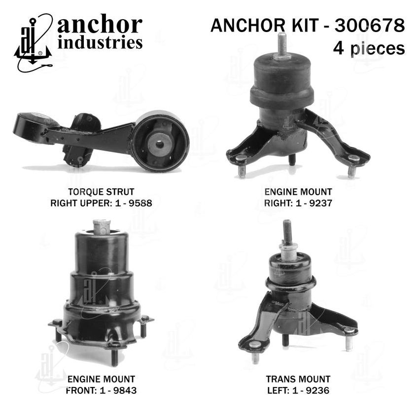 ANCHOR MOUNTS 300678 ENGINE MNT KIT