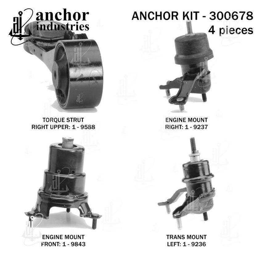 ANCHOR MOUNTS 300678 ENGINE MNT KIT