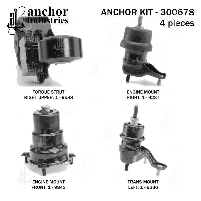 ANCHOR MOUNTS 300678 ENGINE MNT KIT