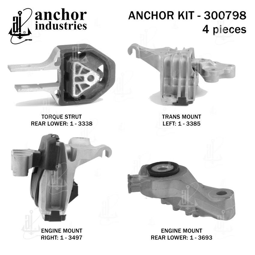 ANCHOR MOUNTS 300798 ENGINE MNT KIT