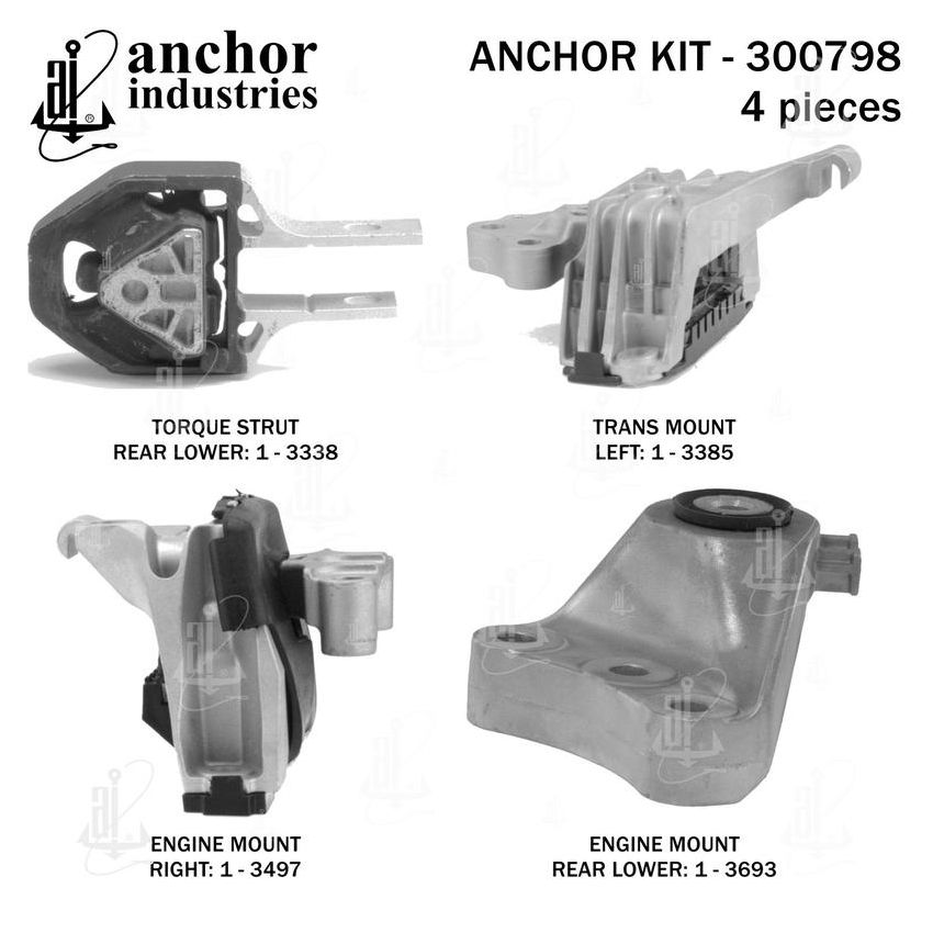 ANCHOR MOUNTS 300798 ENGINE MNT KIT
