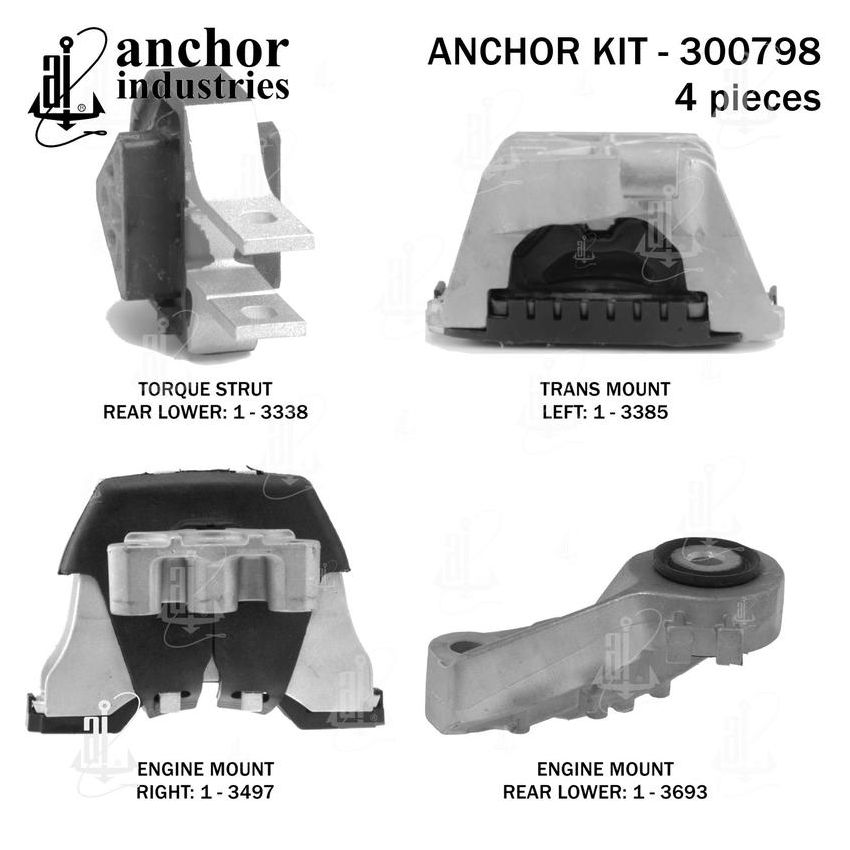ANCHOR MOUNTS 300798 ENGINE MNT KIT