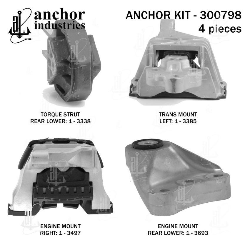 ANCHOR MOUNTS 300798 ENGINE MNT KIT
