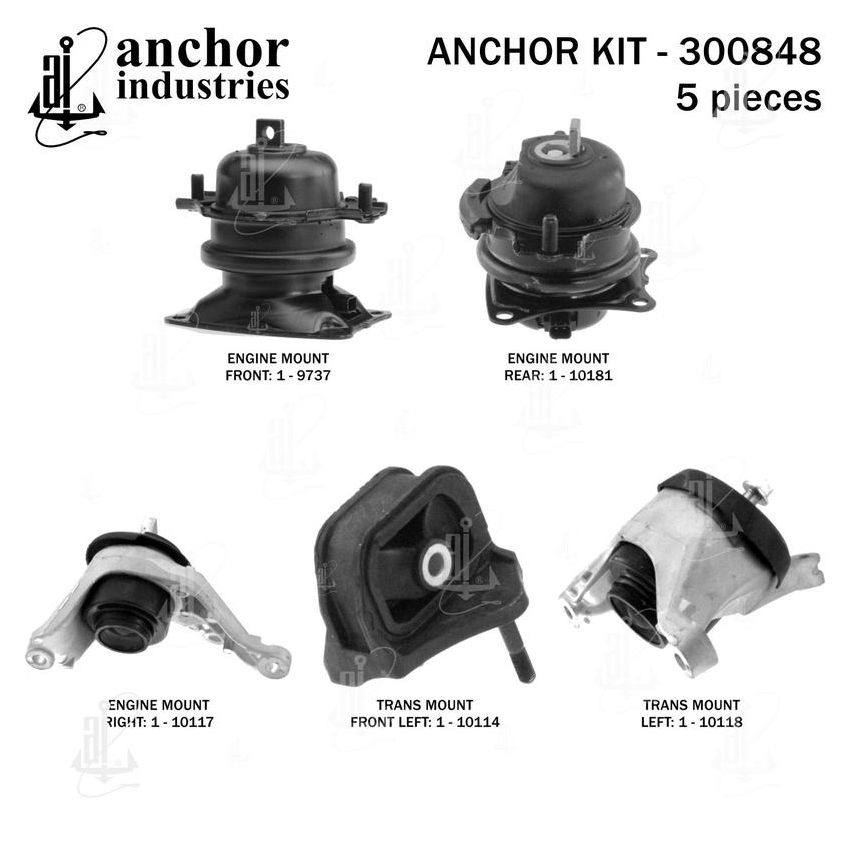 ANCHOR MOUNTS 300848 ENGINE MNT KIT