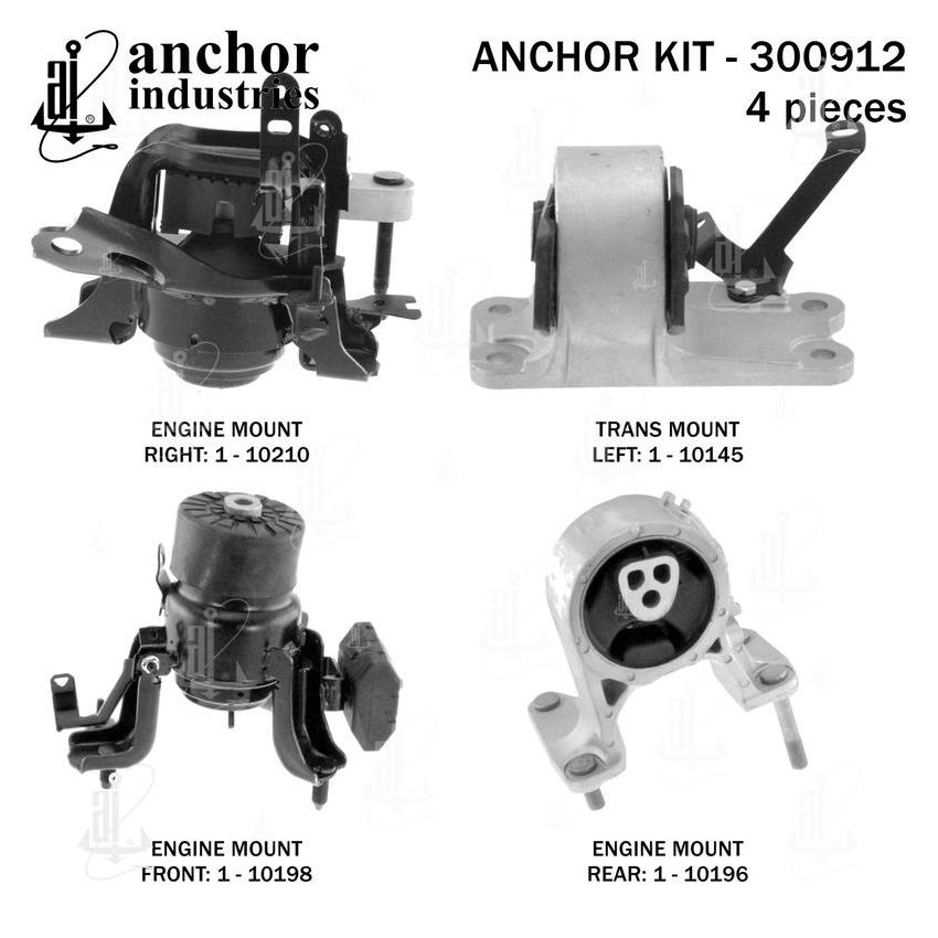 ANCHOR MOUNTS 300912 ENGINE MNT KIT