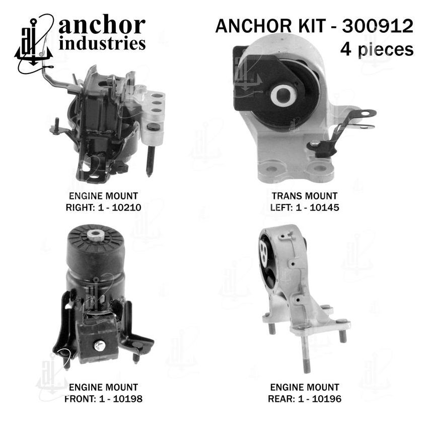 ANCHOR MOUNTS 300912 ENGINE MNT KIT