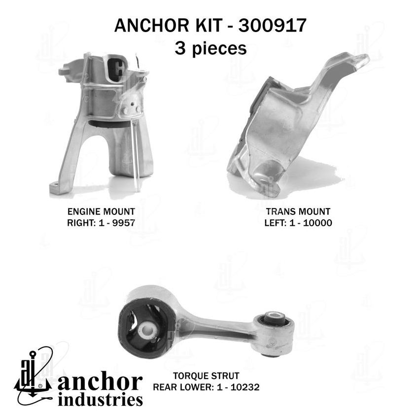 ANCHOR MOUNTS 300917 ENGINE MNT KIT