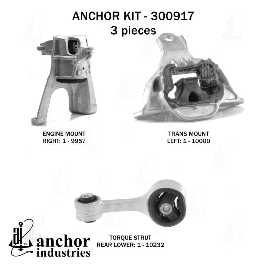 ANCHOR MOUNTS 300917 ENGINE MNT KIT