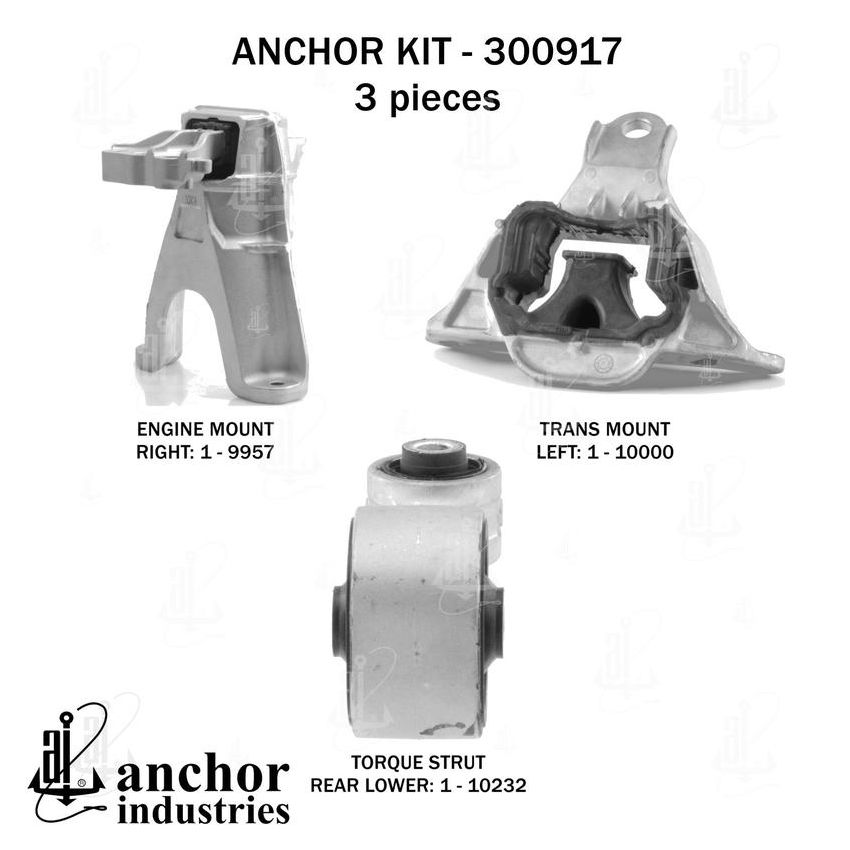 ANCHOR MOUNTS 300917 ENGINE MNT KIT