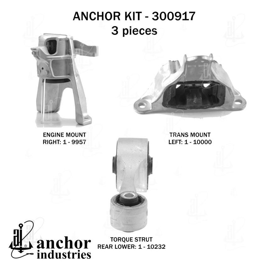 ANCHOR MOUNTS 300917 ENGINE MNT KIT