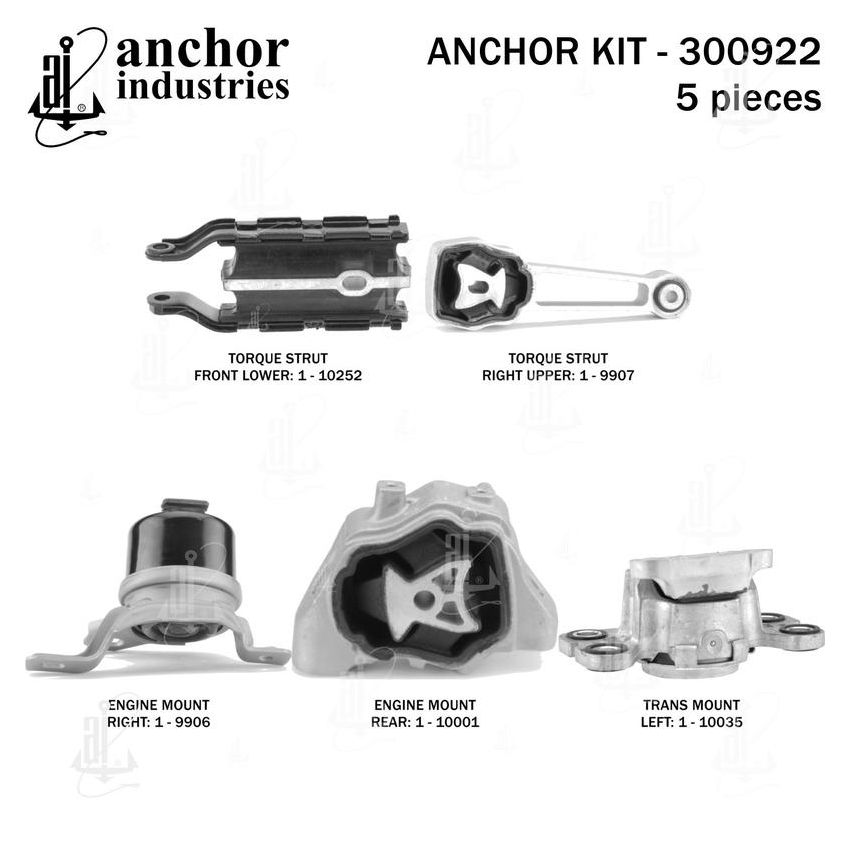 ANCHOR MOUNTS 300922 ENGINE MNT KIT