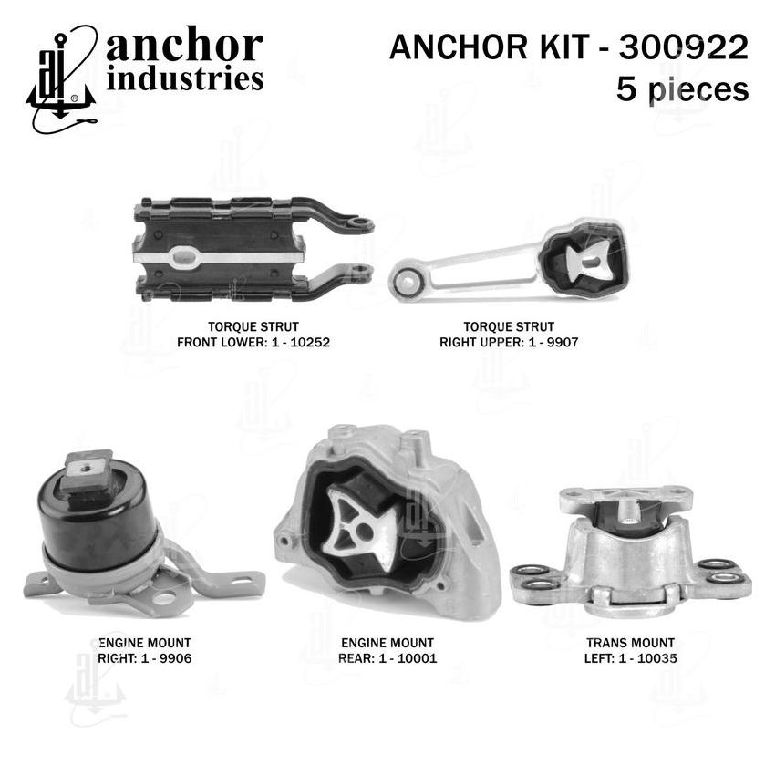 ANCHOR MOUNTS 300922 ENGINE MNT KIT