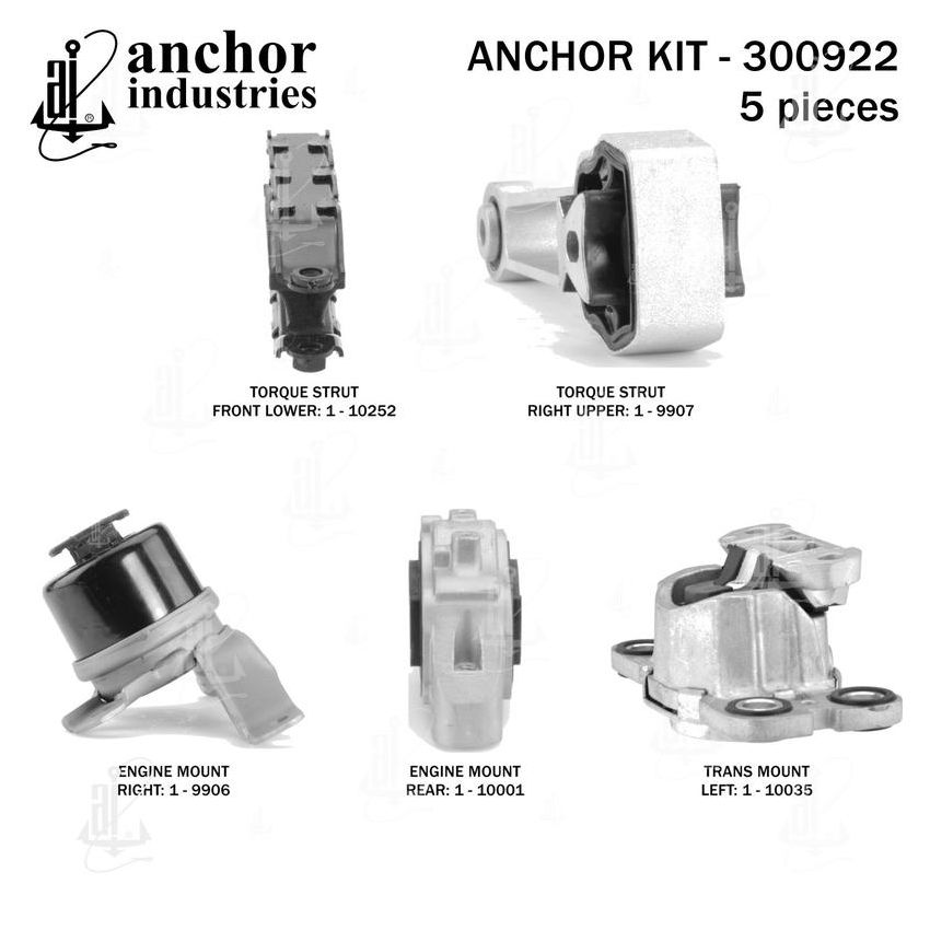 ANCHOR MOUNTS 300922 ENGINE MNT KIT
