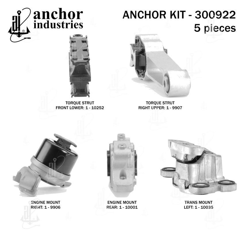 ANCHOR MOUNTS 300922 ENGINE MNT KIT