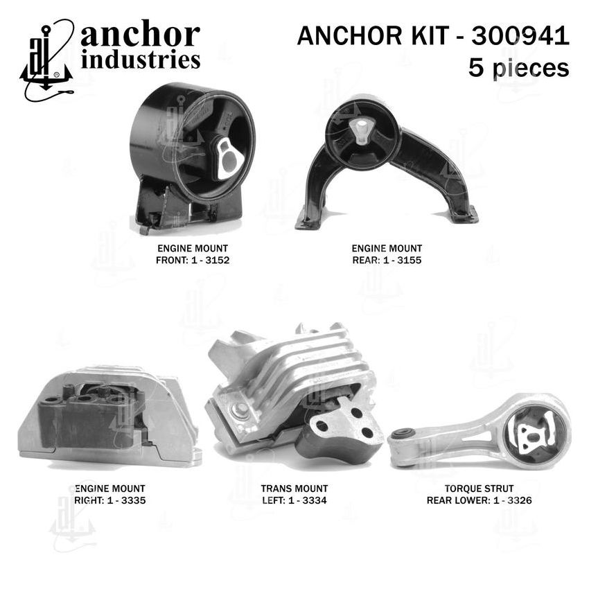 ANCHOR MOUNTS 300941 ENGINE MNT KIT