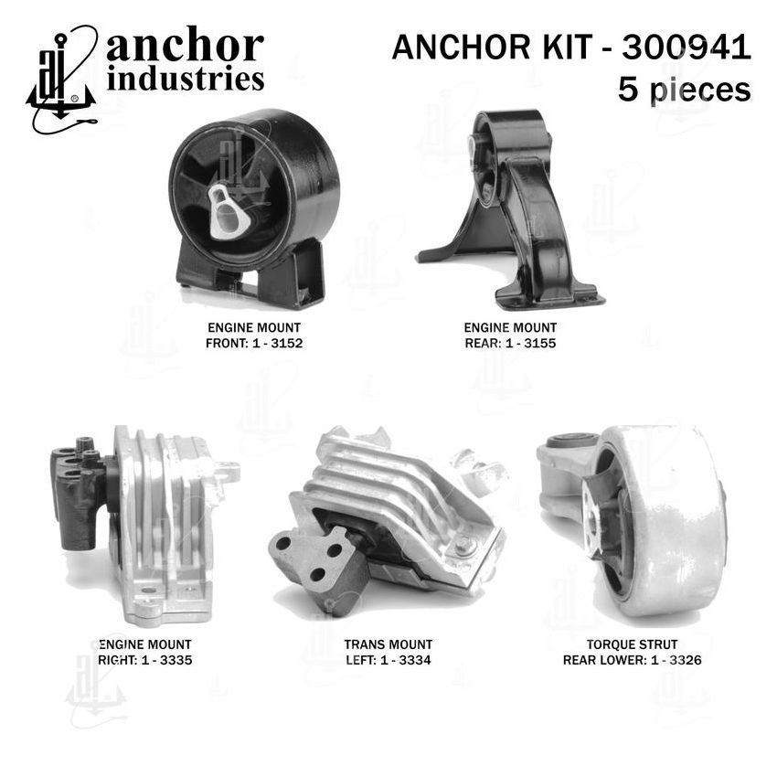 ANCHOR MOUNTS 300941 ENGINE MNT KIT