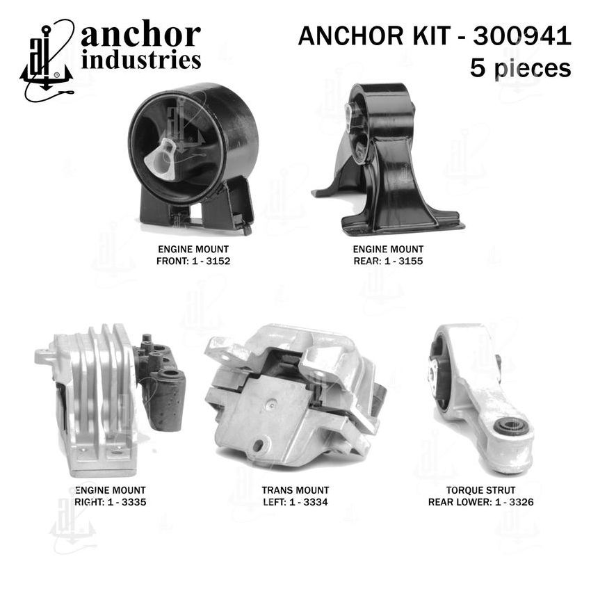 ANCHOR MOUNTS 300941 ENGINE MNT KIT