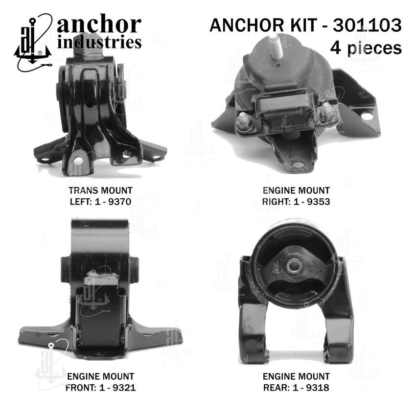 ANCHOR MOUNTS 301103 ENGINE MNT KIT