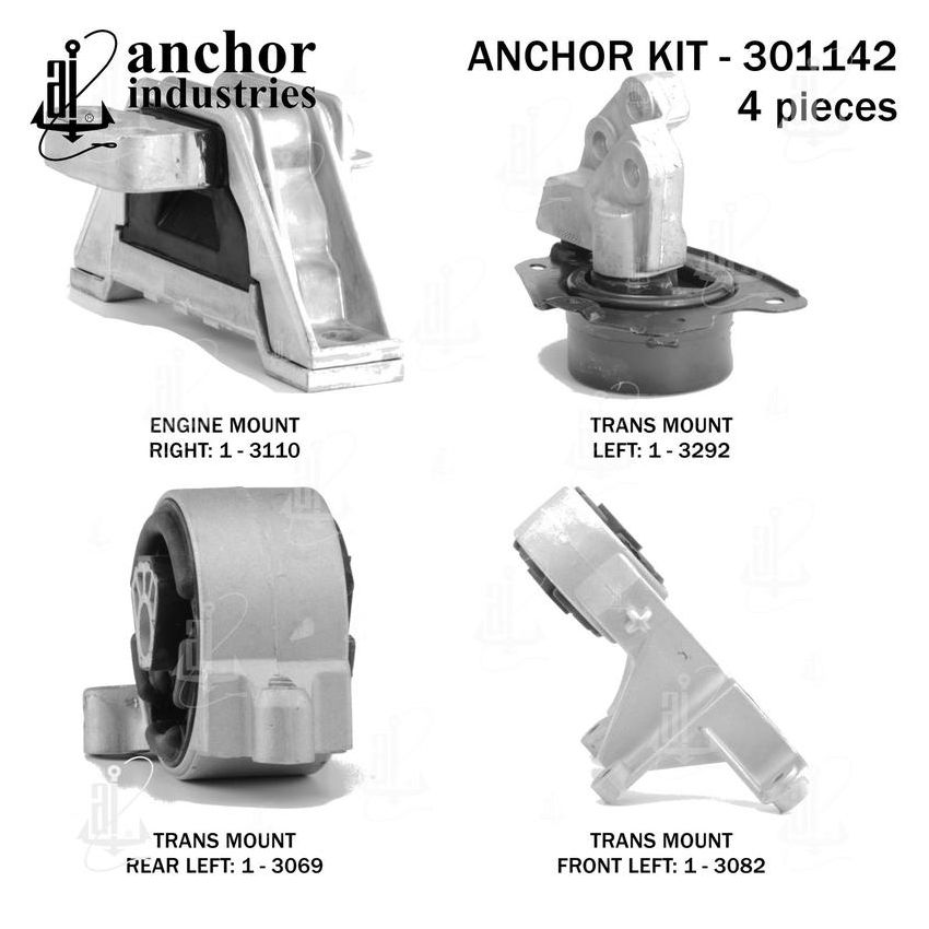 ANCHOR MOUNTS 301142 ENGINE MNT KIT