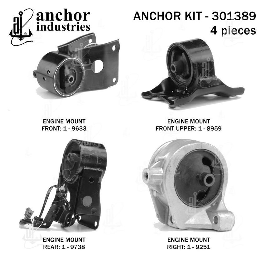ANCHOR MOUNTS 301389 ENGINE MNT KIT