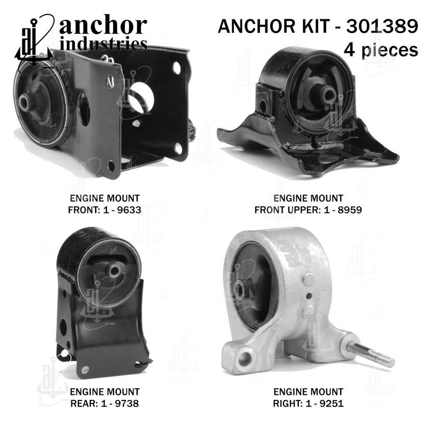 ANCHOR MOUNTS 301389 ENGINE MNT KIT