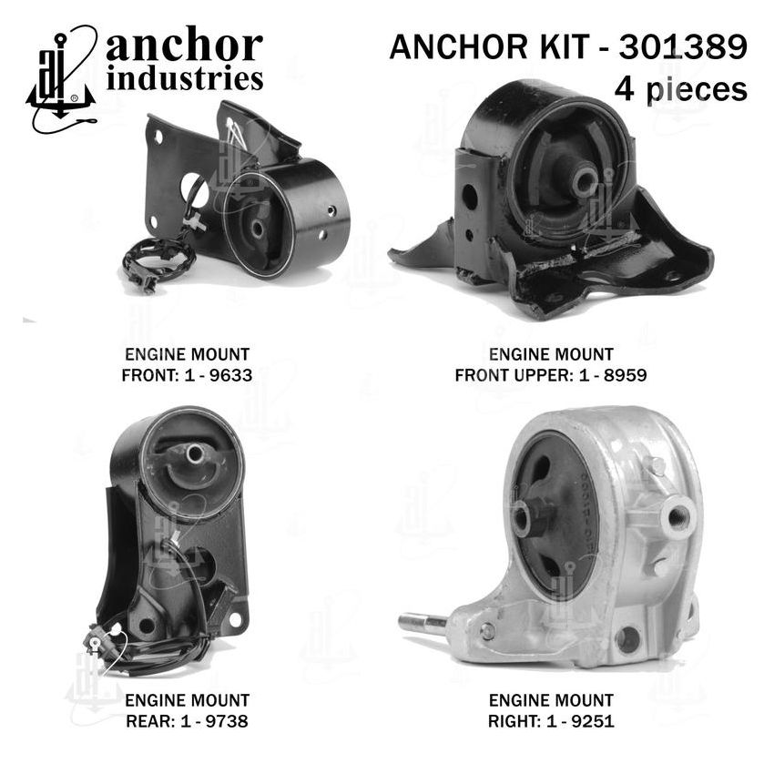 ANCHOR MOUNTS 301389 ENGINE MNT KIT