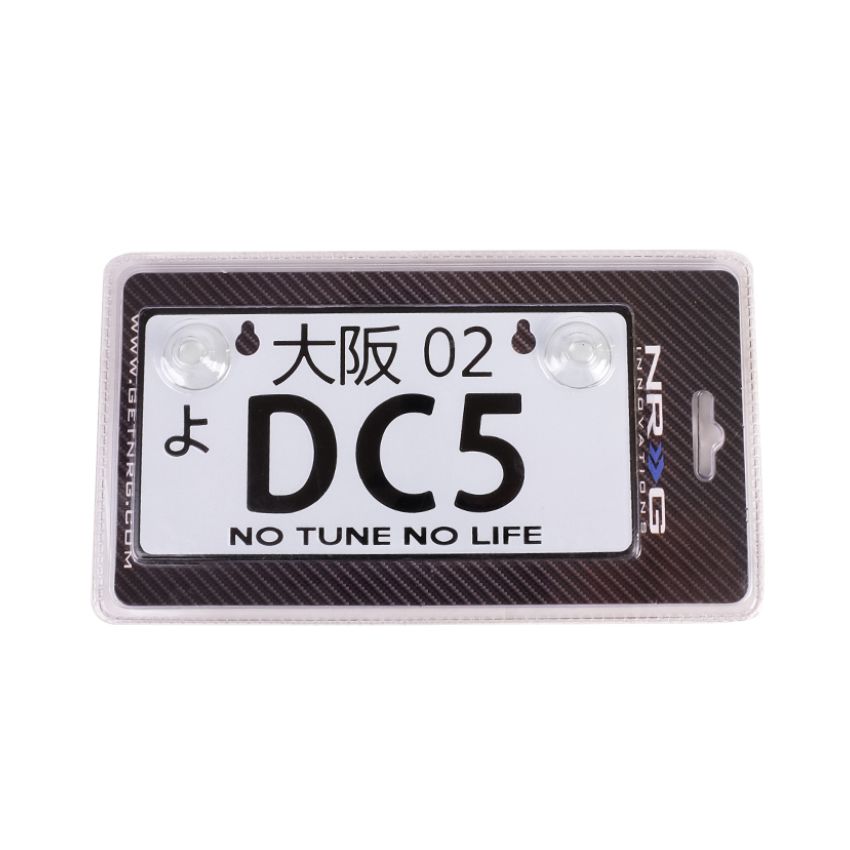 NRG Mini JDM Style Aluminum License Plate (Suction-Cup Fit/Universal) - DC5
