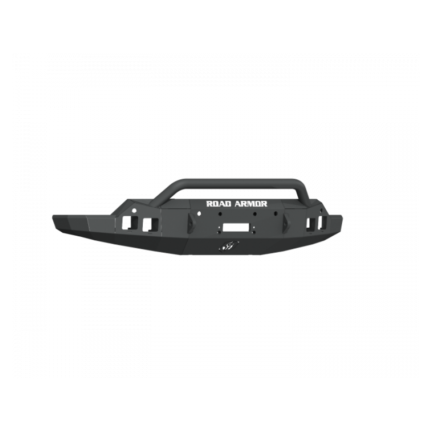 Road Armor 2191F4B 19-21 GMC Sierra 1500 Stealth Front Winch Bumper w/ Pre-Runner Guard - Tex Blk