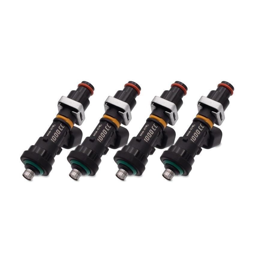 BLOX Racing BXEF-04914.11-1000-4 Eco-Fi Street Injectors 1000cc/min w/1in Adapter For Honda B/D/H Series - Set of 4