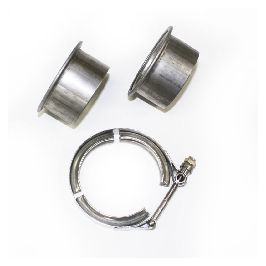 JBA 2.5in Stainless Steel V-Band Clamp & Flanges