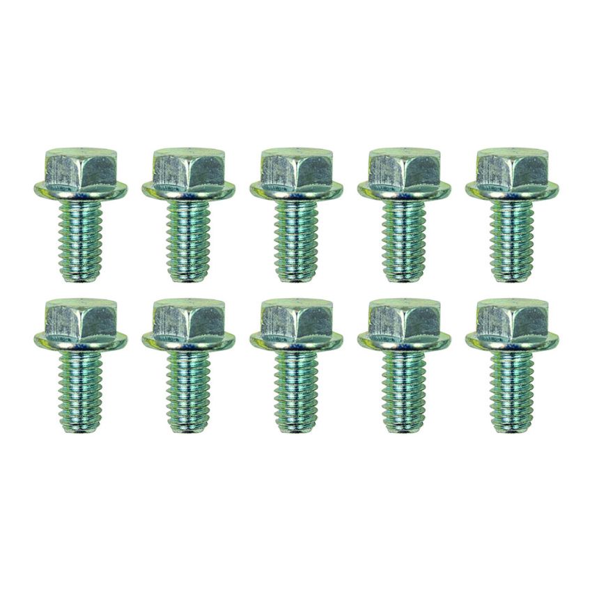 Moroso 38840 5/16in-18 Serrated Zinc Flange Bolt  - 10 Pack