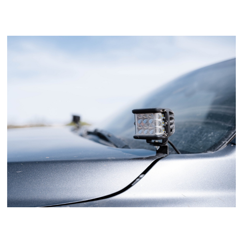 Cali Raised LED CR2856 Cali Raised 2016-2023 Toyota Tacoma Low Profile Ditch Light Brackets Kit - Blue Backlight - Small